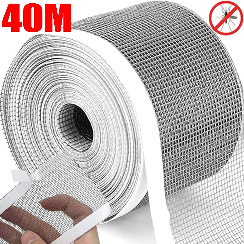 

Лента для ремонта оконных сеток 40/5 м, самоклеящаяся, для защиты от комаров, нарезаемая, для душевых дренажей, сетка-ловушка для волос, наклейка-фильтр для раковины