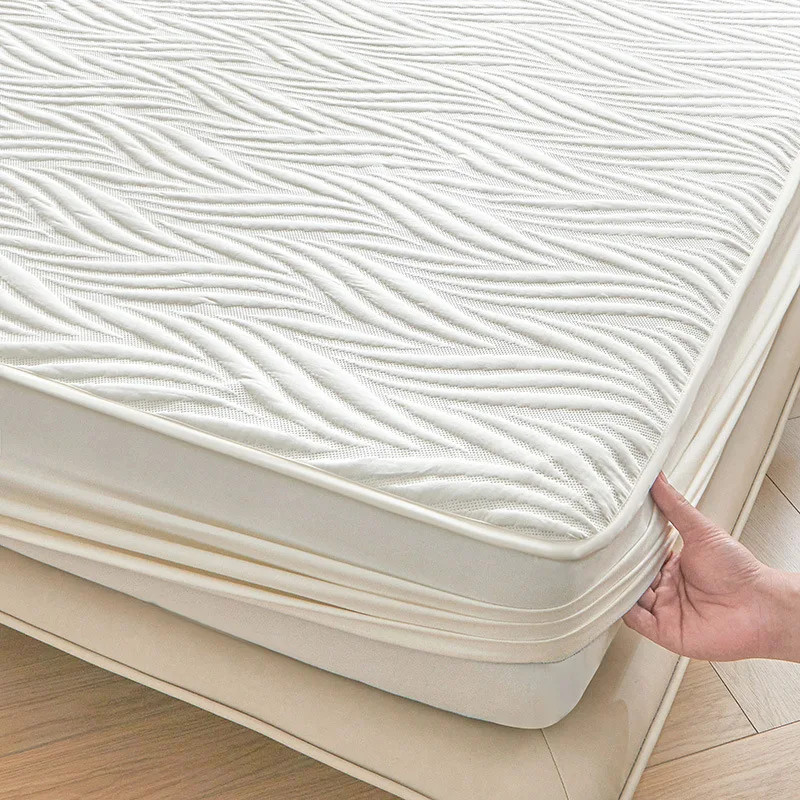 Foreign trade A-class mother and baby grade washed cotton raw cotton full cotton bed sheet mattress protective cover anti slip b