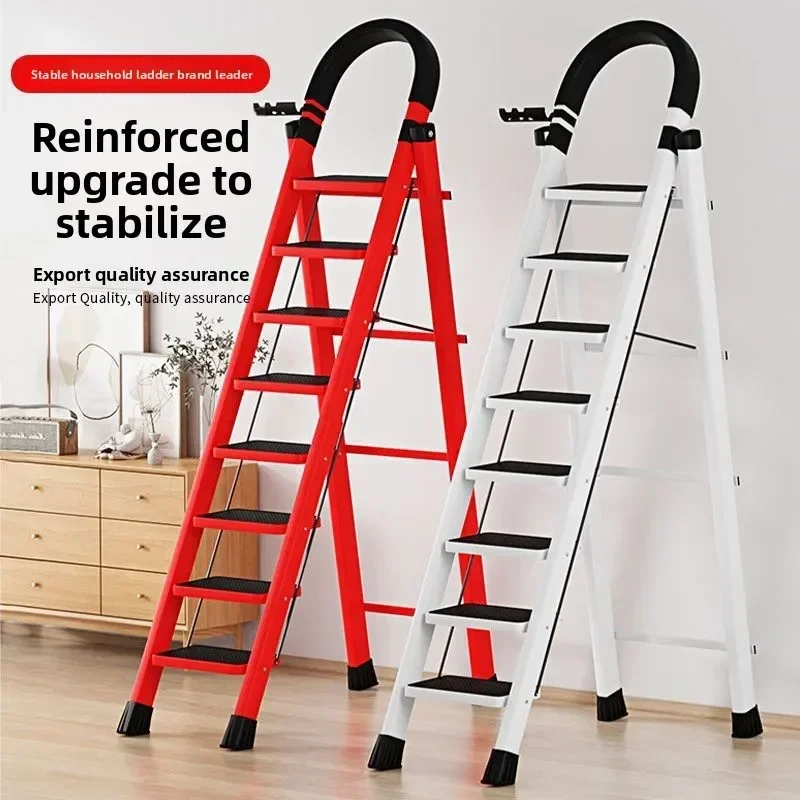 Herringbone Ladder Household Ladder Folding Telescopic Multifunctional Indoor Stairs Thickened Climbing Ladder Escalator