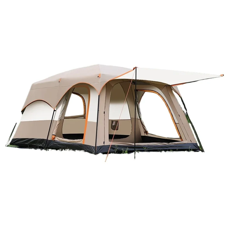 Spacious outdoor tent with separate rooms, portable, all-weather use for park and camping trips