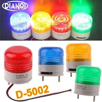D-5002 Indicatore luminoso Segnale stroboscopico Lampada lampeggiante Allarme di sicurezza Luce 12V 24V 110V 220V LED Rosso Verde Giallo