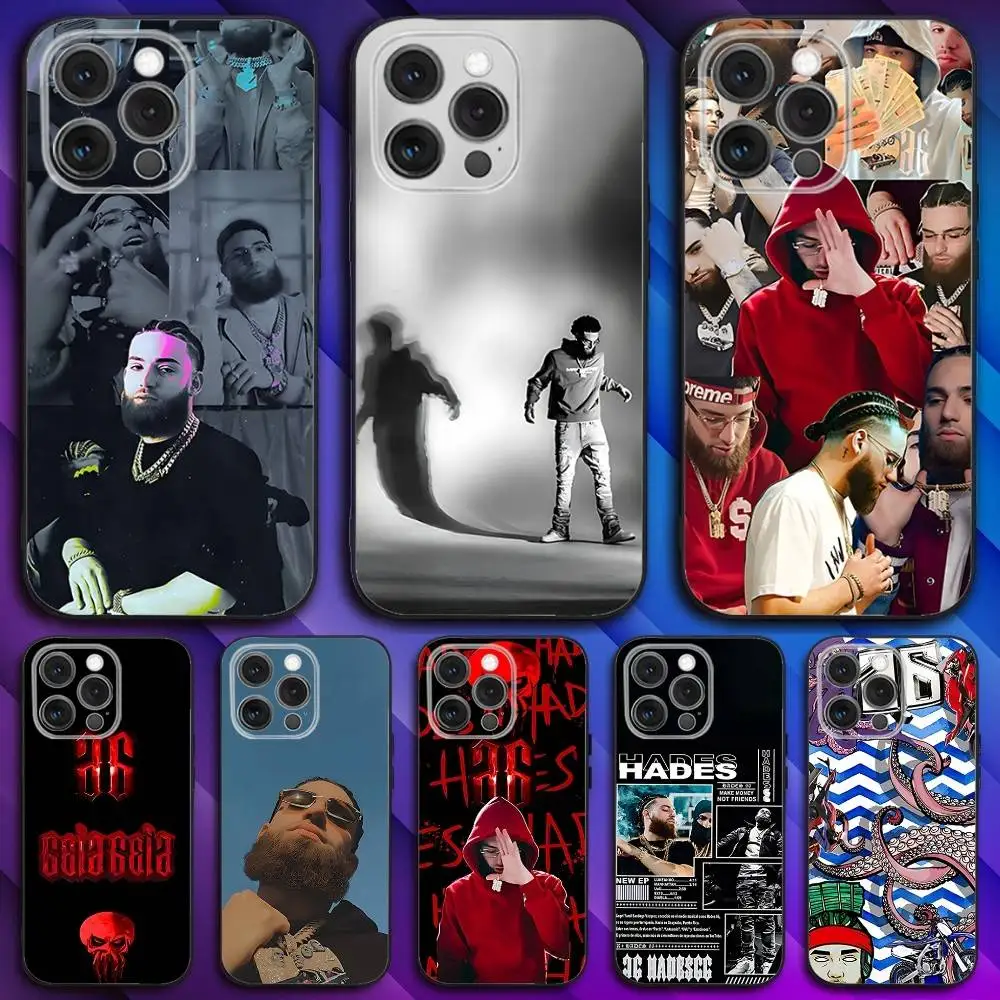 

Rapper H-Hades 66 Phone Case For iPhone 17,16,15,14,13,12,11,Pro,Max,Plus,X,XS,SE4,E,Mini,Soft Black Case