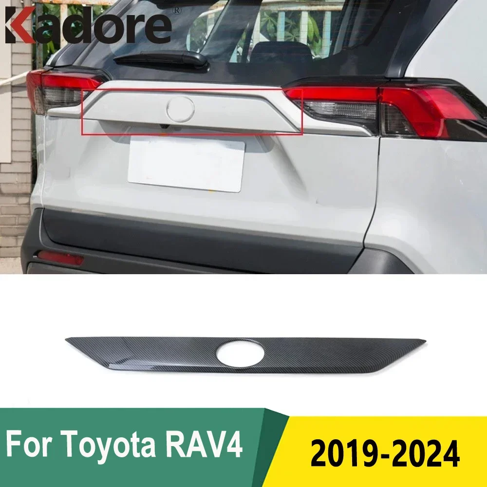 

For Toyota RAV4 RAV 4 2019-2023 2024 Chrome Rear Trunk Lid Trim Cover Tailgate Strip Back Door Boot Garnish Car Accessories