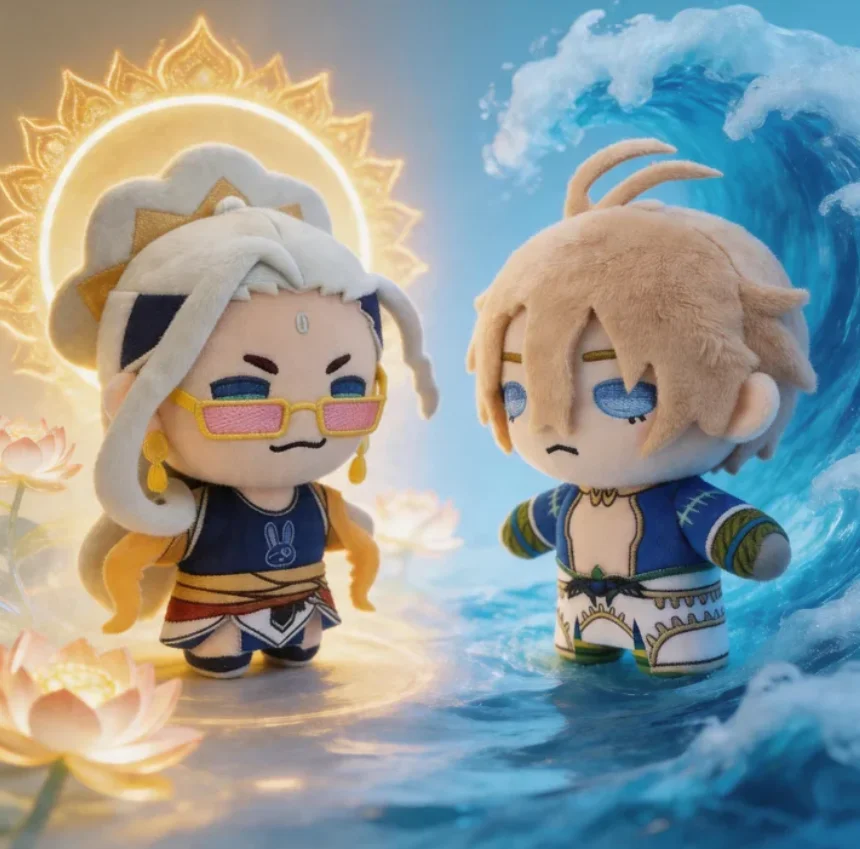 

Мягкие игрушки-персонажи аниме 10 см: Будда, Посейдон из Record of Ragnarok, плюшевые куклы, хлопковые фигурки для переодевания, подарок для детей