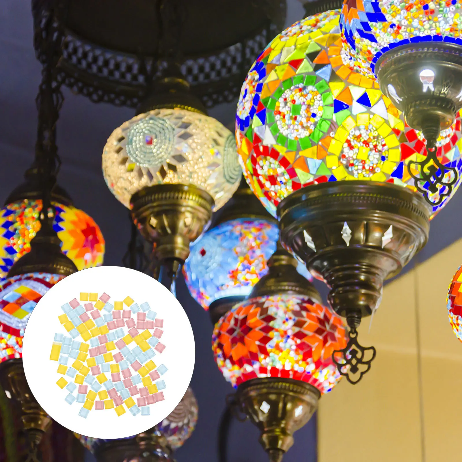 

300Pcs Water Crystal Glass Tiles Irregular Fragments DIY Materials Crafts Making Supplies Decoration Tiles for Crafts