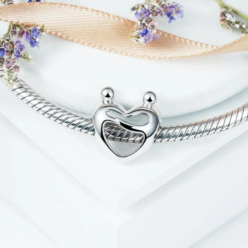 2024 Hot Sale Fine 925 Silver Fit Original Pendant Bracelet Girl Soulmate Best Friend Charm Bead Necklace Diy Women Jewelry Gift