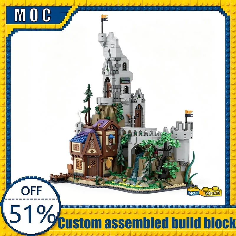

2776PCS Functional Dice Technology Tower Medieval Castle Model Custom Building Blocks DIY Assembly Educational Toy For Boys Gift