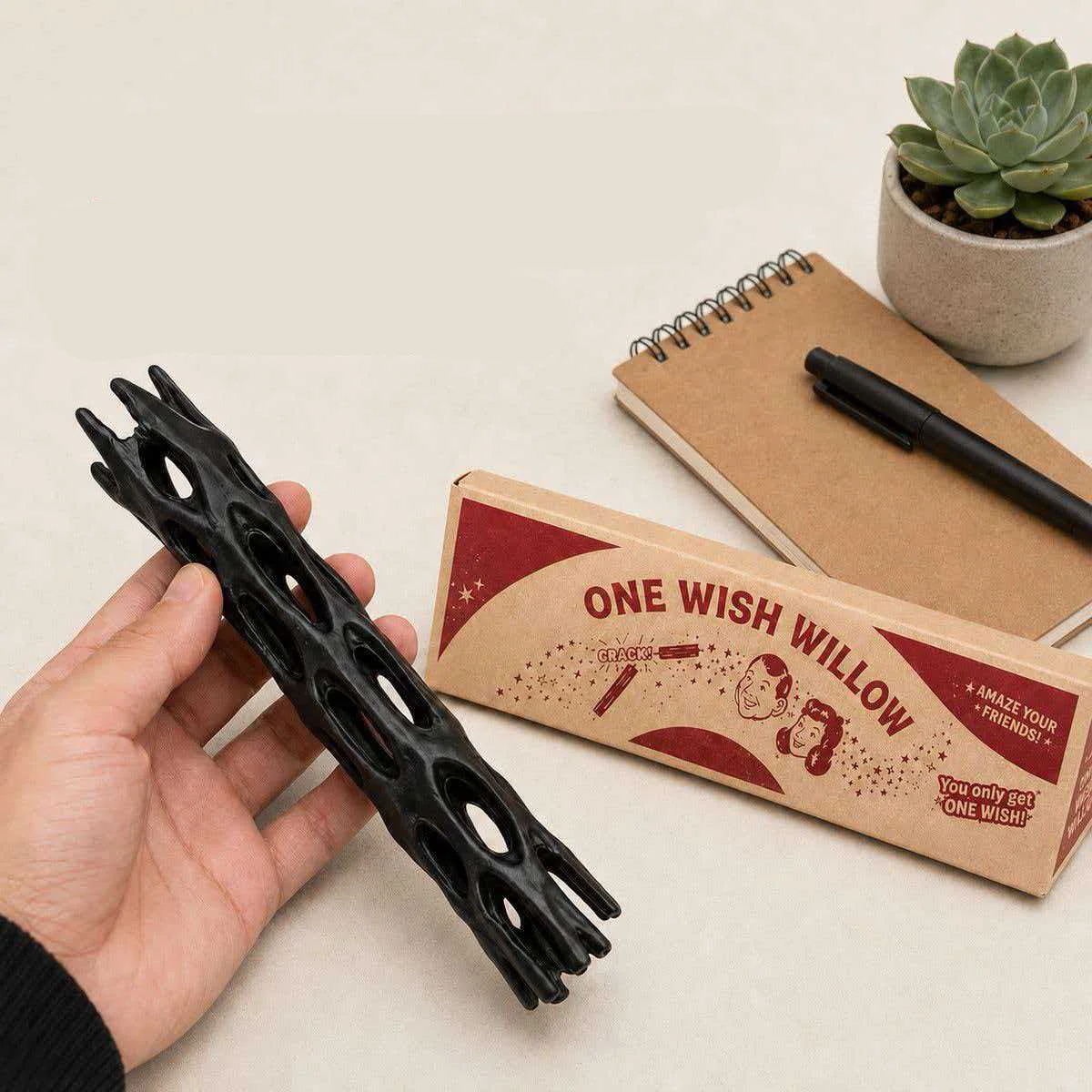 One Wish Willow Novelty Wishing Stick Prop Creative Prank Toy With Packaging Box Funny Surprise Gift For Party Gathering Decor