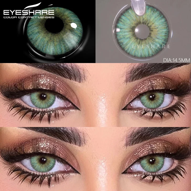 EYESHARE 1 Paar Farbige Kontaktlinsen für Augen Graue Augenpupillen-Linsen Blaue Farbige Pupillen Augenkontaktlinsen Braune Linsen Grüne Kontaktlinsen