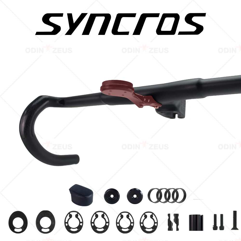 Syncros-Full Internal Cable Routing Road Bicycle Handlebar, T1000 Carbon, Integrated Gravel, Cockpit Di2