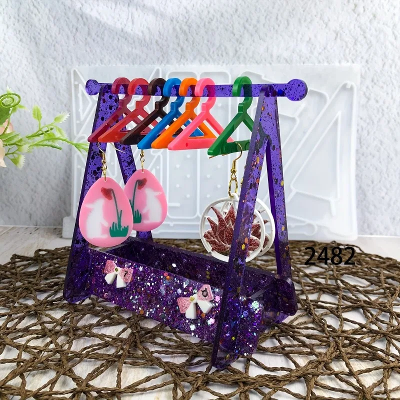 

Top Quality 1pcs DIY Jewelry Organizer Mold Kit - Resin Casting for Clothes Hanger, Earrings & Accessory Storage Stand
