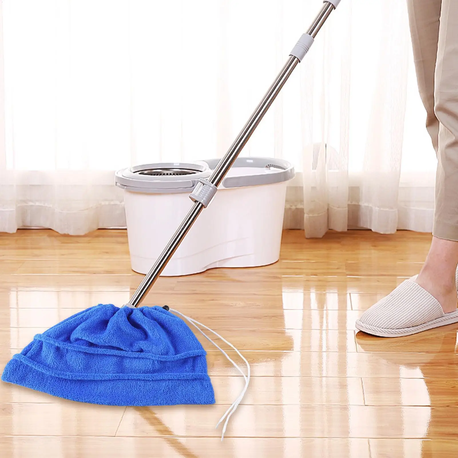 

Reusable Broom Cover - Washable Microfiber Mop Covers, Tight Fit Cleaning Supplies for Kitchen, Apartment, Hotel, Dorm Room