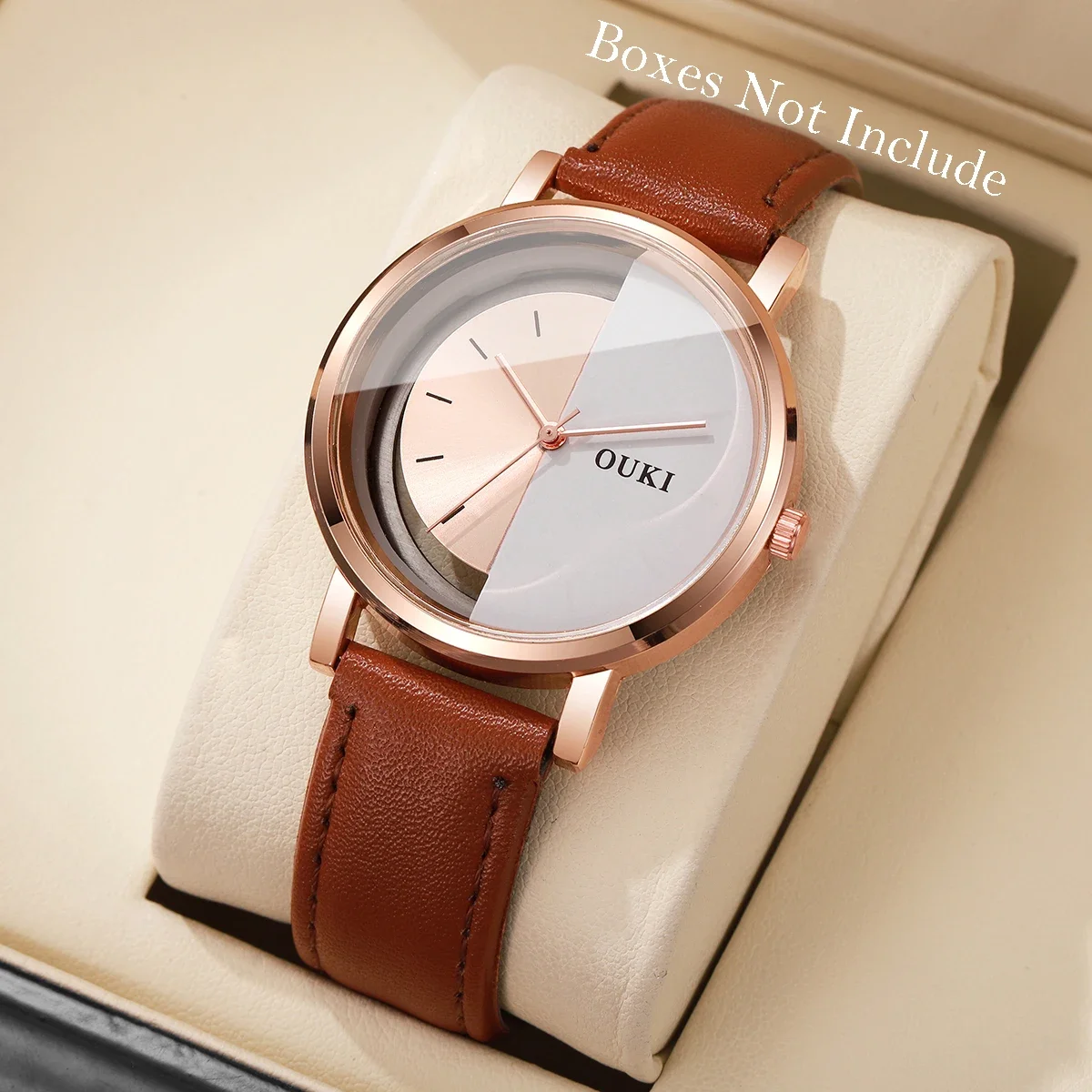 Fashion Women Quartz Watch Casual Leather Strap Ladies Wristwatch Reloj Mujer Girls Clock Gift (Without Box)