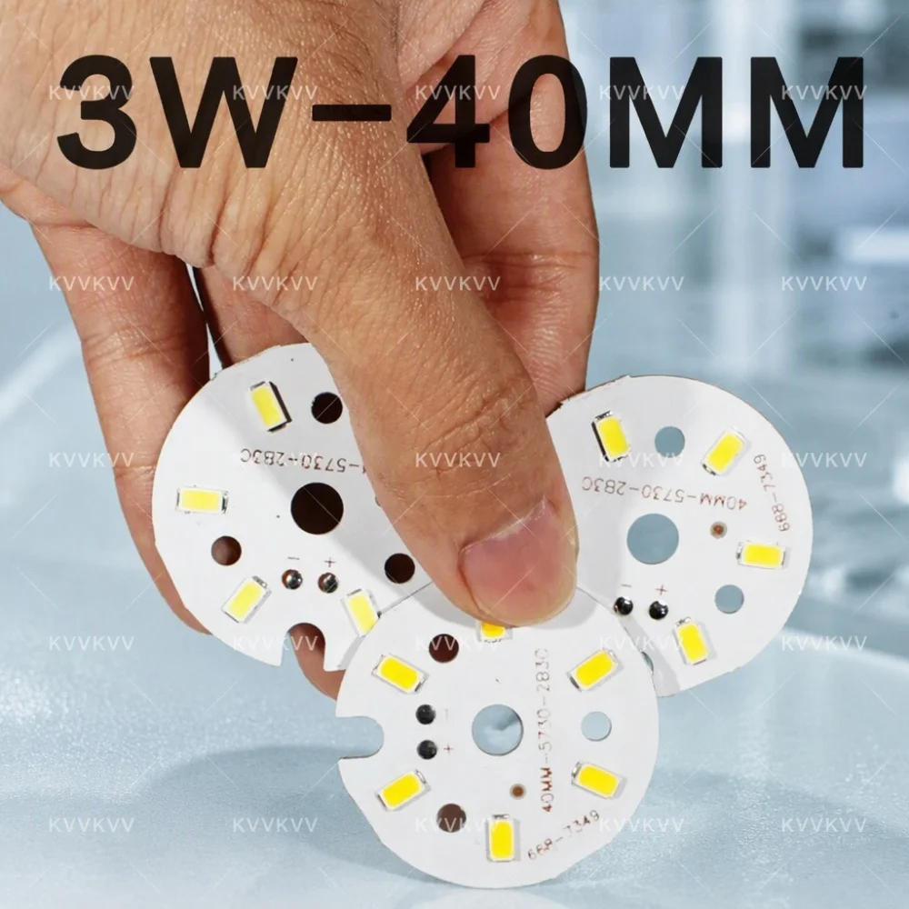 10PCS 3W LED Light Board 32mm Round Lamp Bead SMD 2835 40-Bulb DIY Tile Wick Modification Kit 5730 Transformation Source