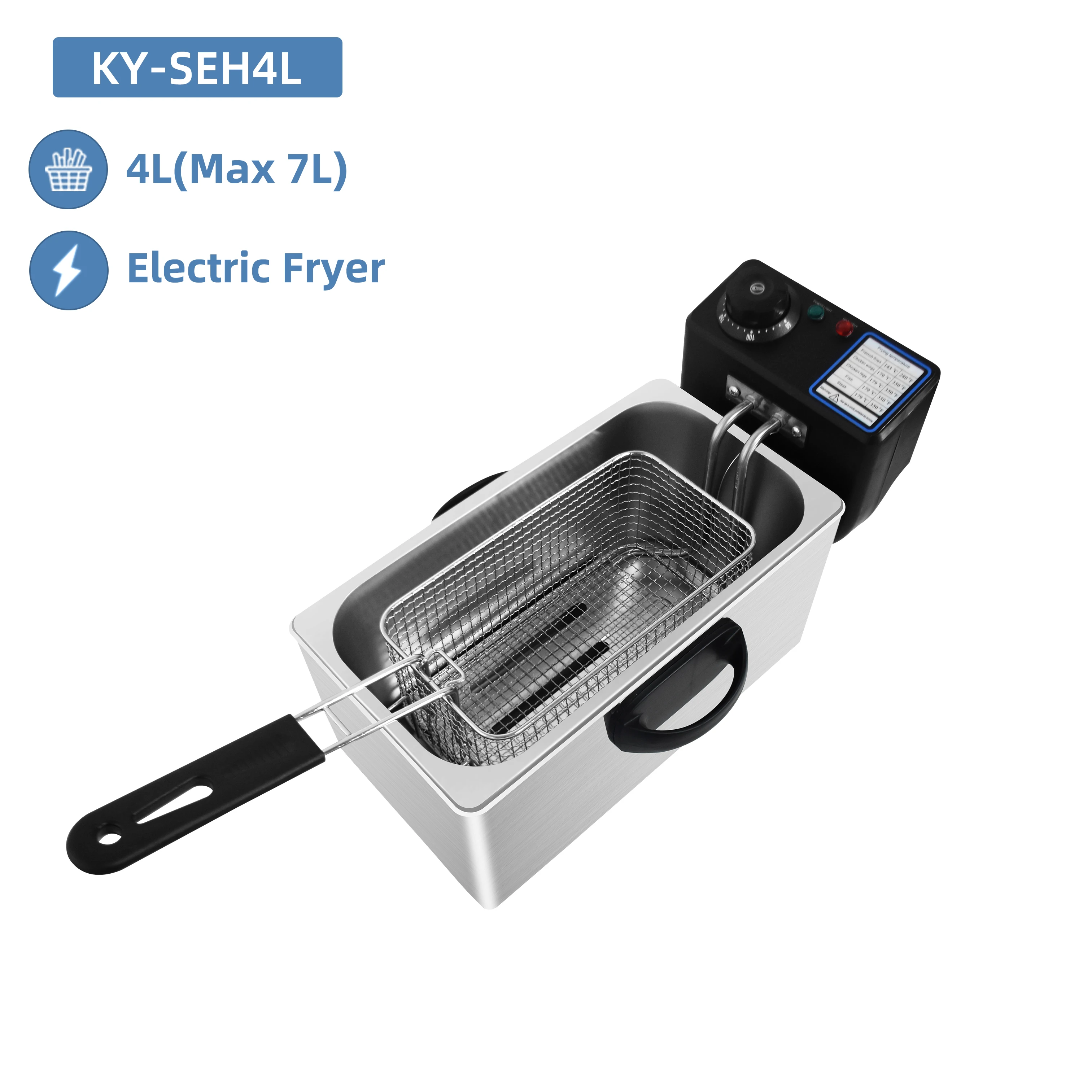 

Multifunction Home 4L Mini Electric Deep Fryers Household Commercial Kitchen Equipment Chicken French Fries Electric Fryer