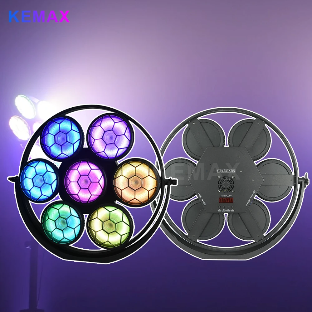 

7X50W Stage Retro Light RGBW Wedding DJ Party Light DMX512 LED COB Blinder Sound Activated Stage Equipment For Club Disco Events