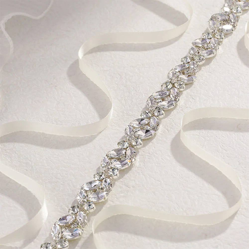 

Ultra-shiny Alloy Diamond-studded Bridal Waist Belt Diamond Waistband Wedding Dress Accessories Ribbon Sash Bridesmaid Chain