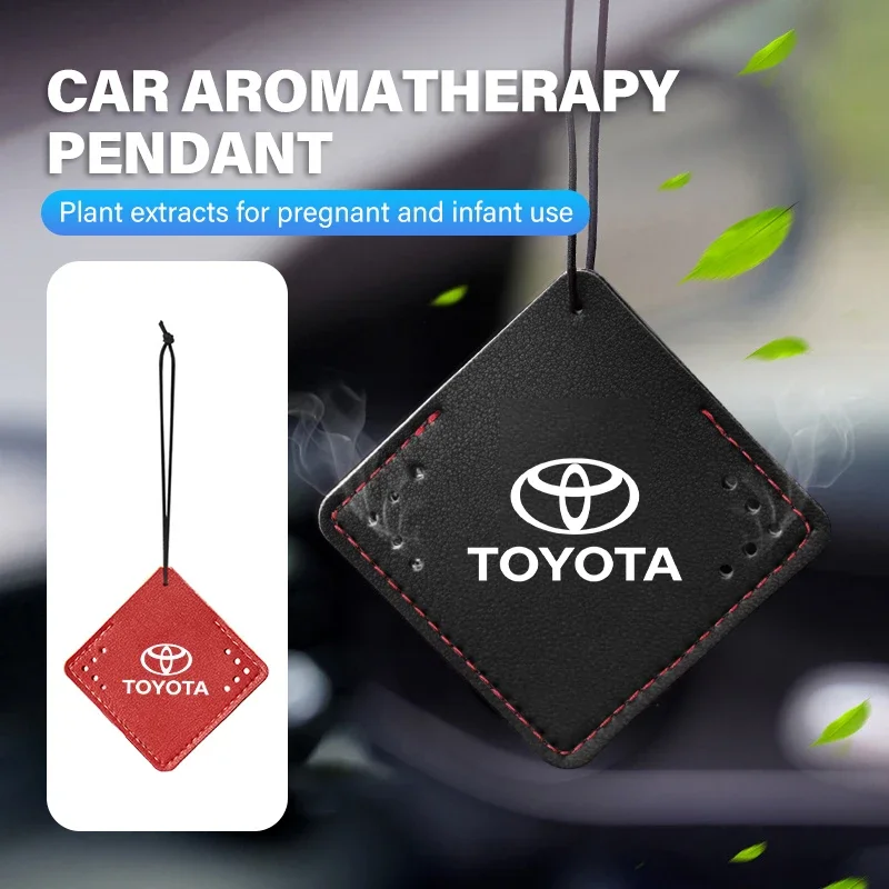 Ambientador colgante con fragancia para coche, tableta de Perfume de aromaterapia para Toyota Corolla Avalon Supra Yaris Prado Prius Rav4 Camry