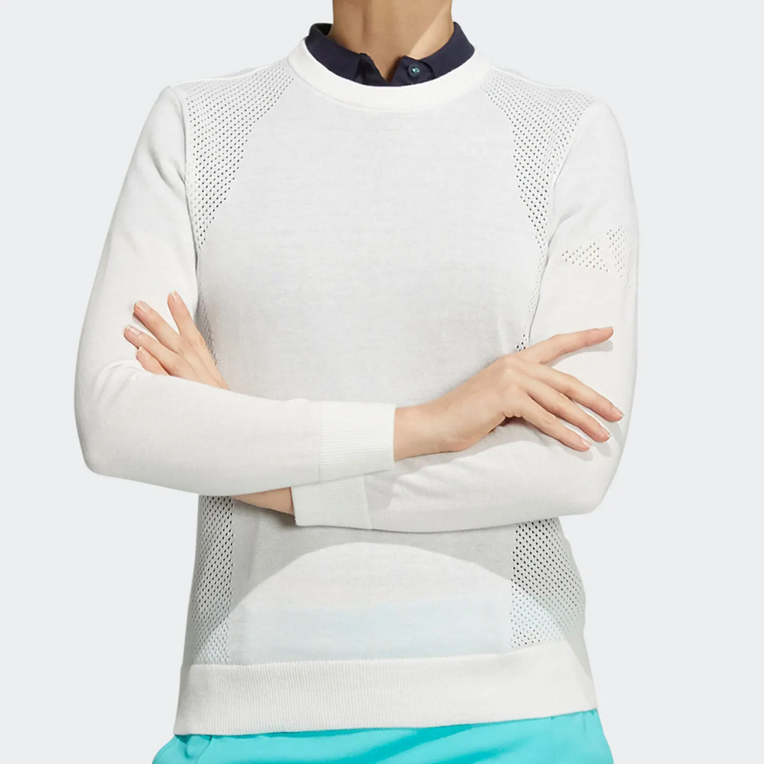 Adidas Authentic Neo Women's Spring New Season Golf Knit Sweatshirt HA5845