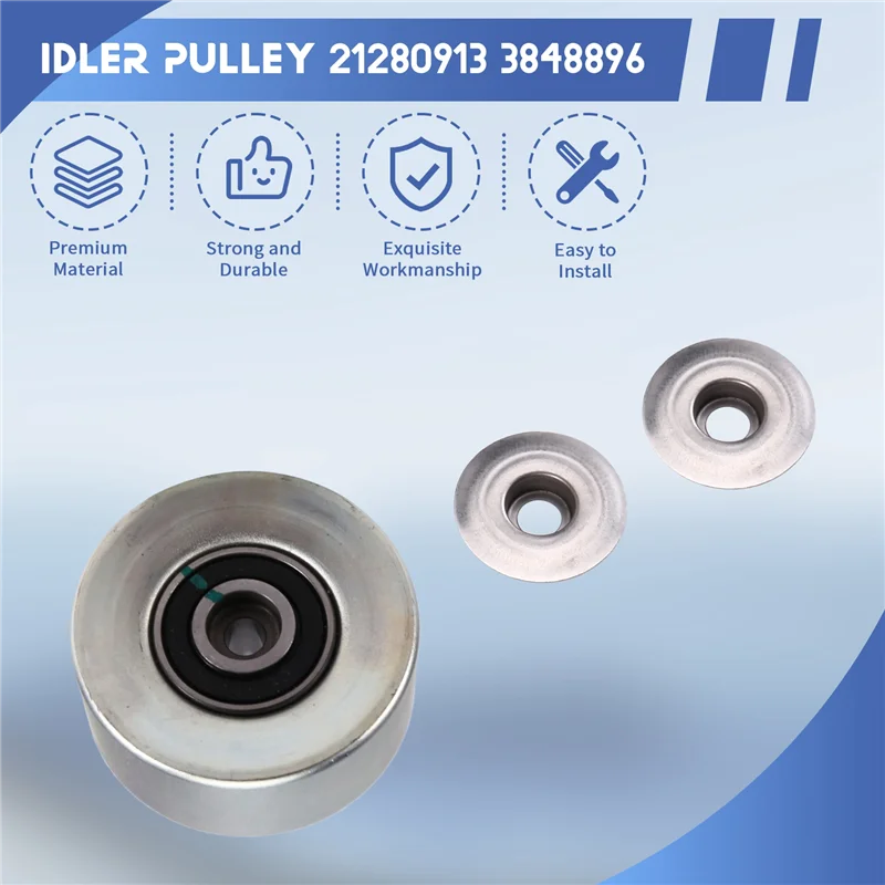 

Replacement Idler Pulley For Volvo Penta D4-260, 300, D6-350, 370, 400, 435- Replaces 21280913 3848896
