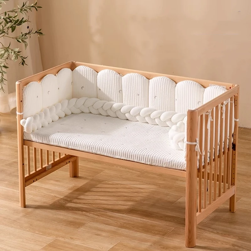 الوليد سرير بيبي الوفير وسادة طويلة للطفل النوم وسادة المهد سياج غرفة الاطفال الفراش حامي
