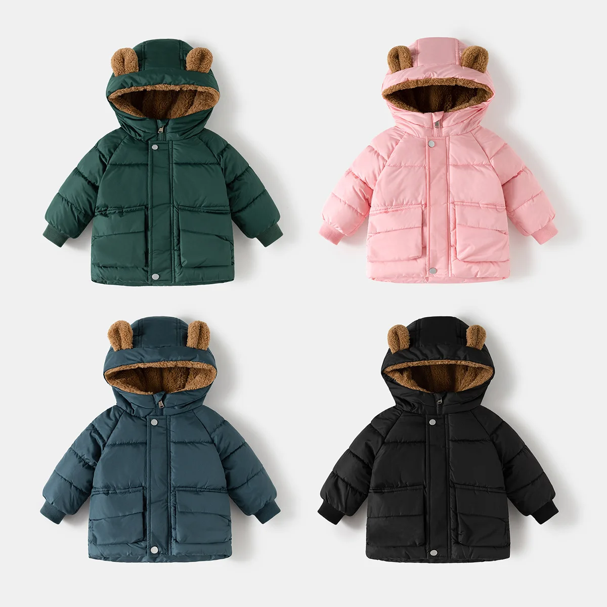

Boys' Cute Cotton-padded Jackets & Girls' Korean-style Trendy Loose Thickened Cotton Coats for Autumn and Winter New Arrivals