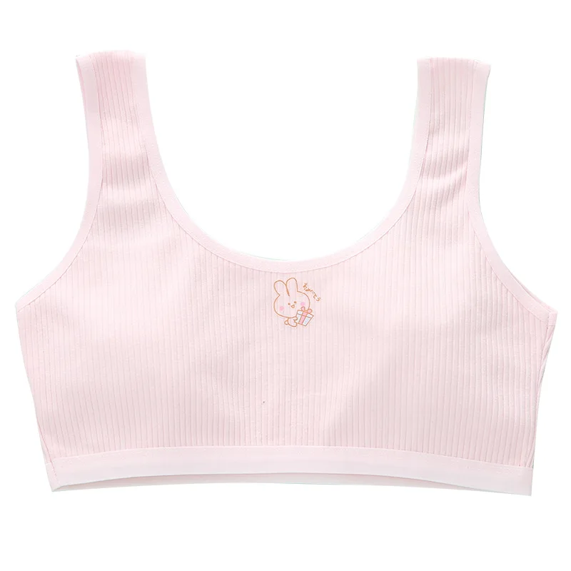 Children\'s Double-Sided Cotton Growing Girl Underwear Bra Female Primary School Student Cotton Underwear Bra Girl Small Vest