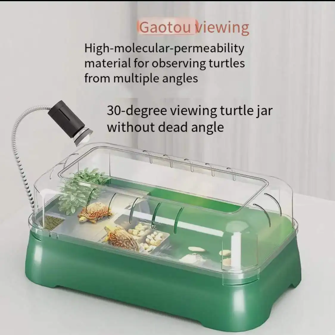 

Aquarium turtle special breeding box creative landscaping turtle tank with filter, atomizer, backlight, aquarium accessories220V