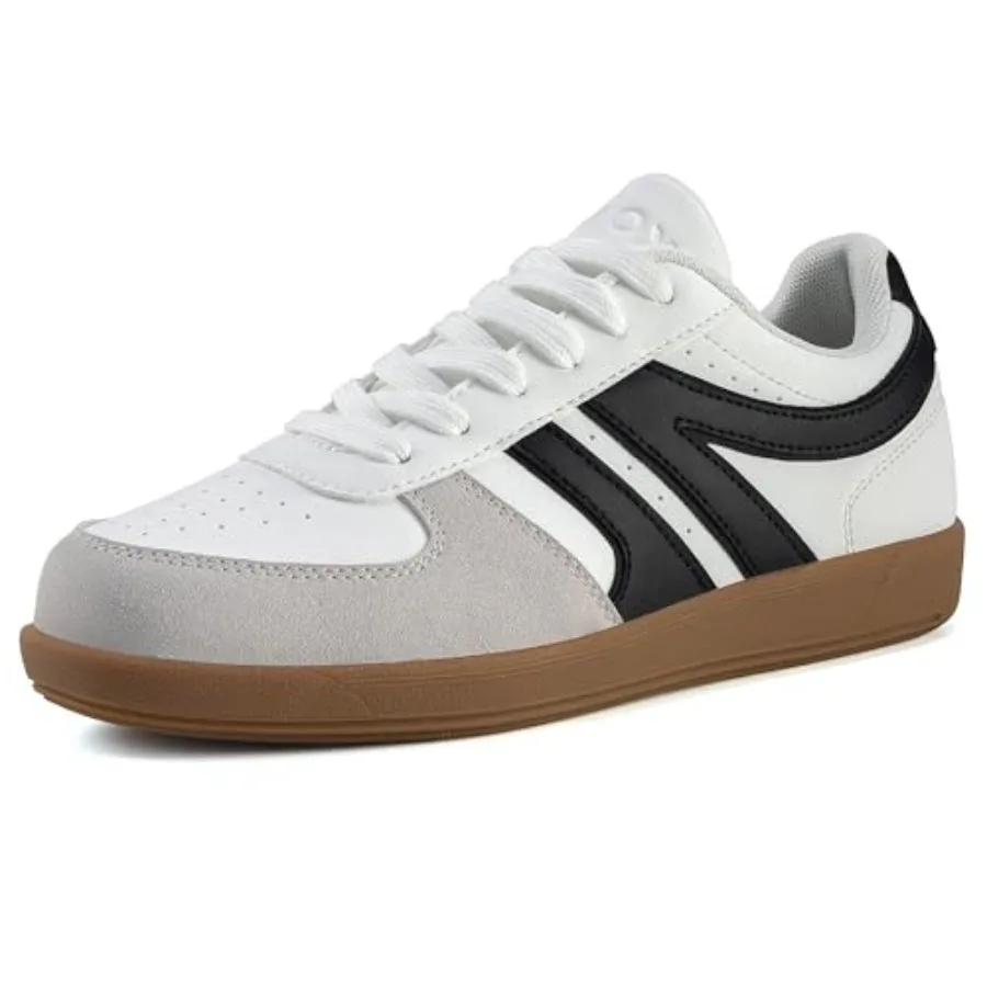 

Повседневные женские кроссовки в стиле ретро: классические, с нулевым перепадом высоты каблука, на резиновой подошве, из кожи, для тенниса и скейтбординга, нескользящие, для ходьбы