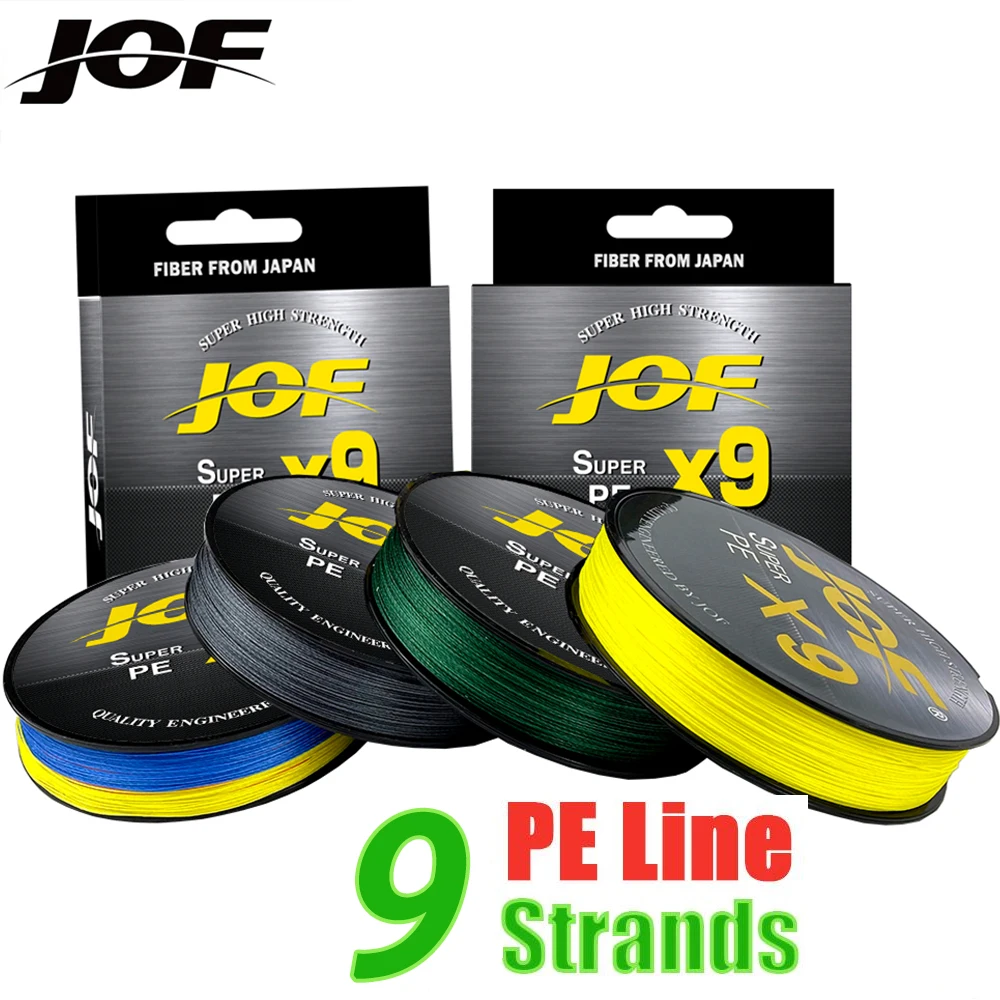 

JOF 9 Strands Braided PE Fishing Line X9 300M 100M Multifilament Wire Super Strong Durable Abrasion Resistant For Carp Fishing