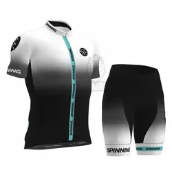 Spinning Pro Team Cycling Jersey Set Men Summer Bicycle Clothing MTB Road Bike Shirt Bib Short Suit Ropa Ciclismo Maillot Hombre