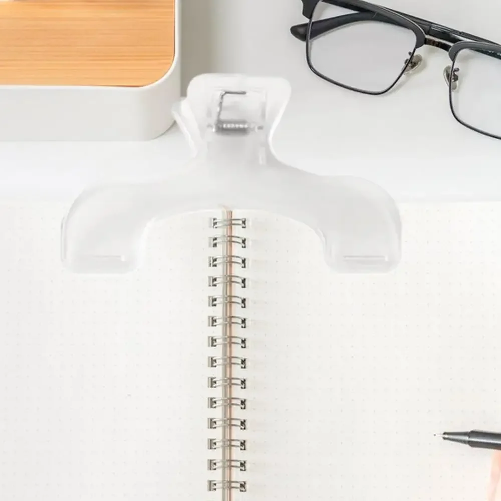 Transparent Plastic Book Clip Simple Reading Aid Fixed Book Holder Bookmarks Creative Design Practical Note Holder