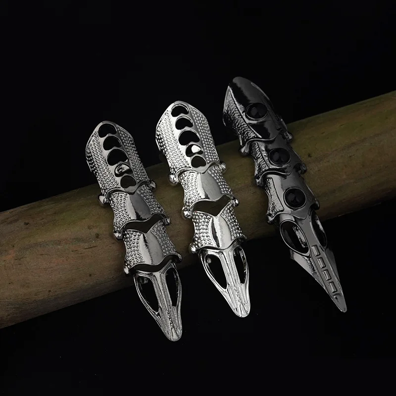 Vintage Punk Armor Joint Ring Adjustable Bendable Finger Knuckle Ring Gothic Personality Finger Sleeve Rings for Men Women view 2