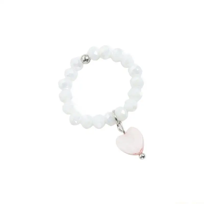 31BF Trendy Heart Shaped Shell Ring Smooth Surfaces Easy Maintenance Perfect Gift