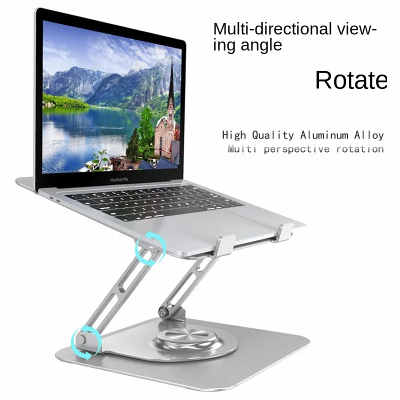360 ° obrotowy stojak na laptopa z regulowaną wysokością podstawy aluminiowy składany stojak na notebooka do macbooków 10-17.3 "stojak na Xiaomi — zdjęcie 6