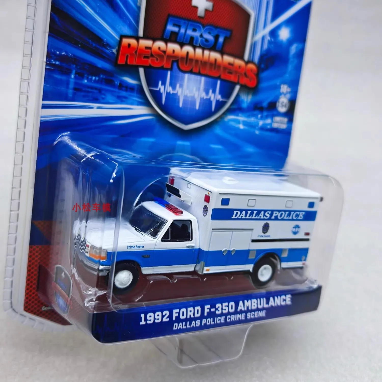 GreenLight 1:64 1992 Ford F-350 Ambulance Alloy model car Metal toys for childen kids diecast gift