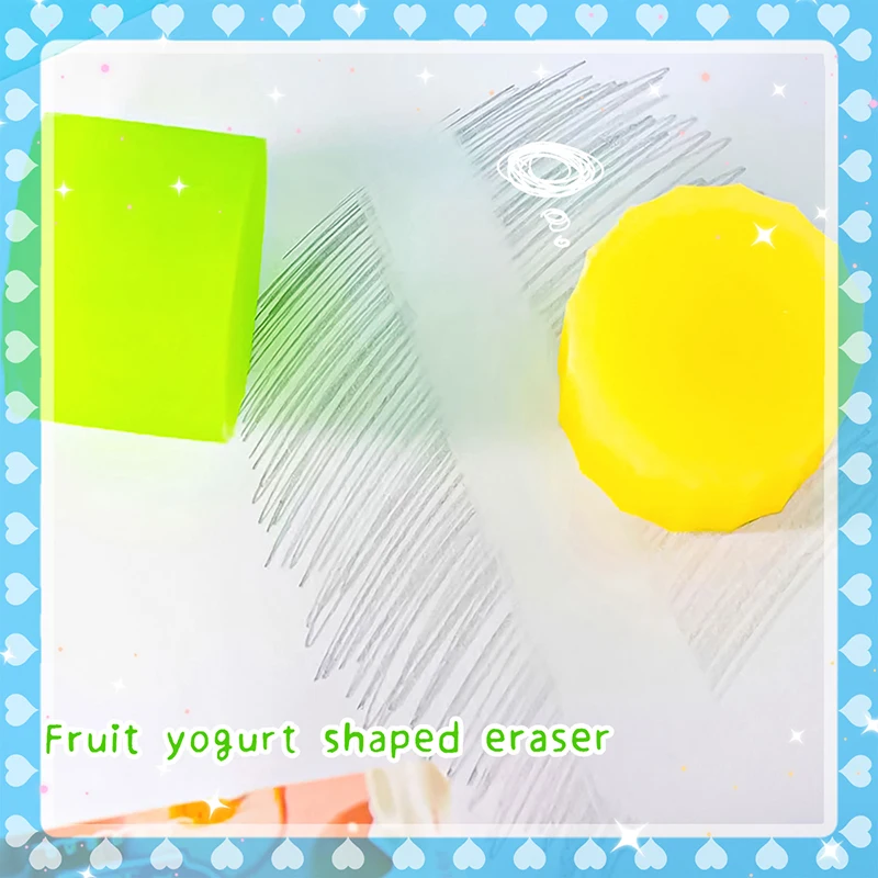 Imagem -06 - Cute Fruit Jelly Shape Eraser Papelaria Kawaii para a Escola de Volta às Aulas Artigos de Borracha Papelaria Estética