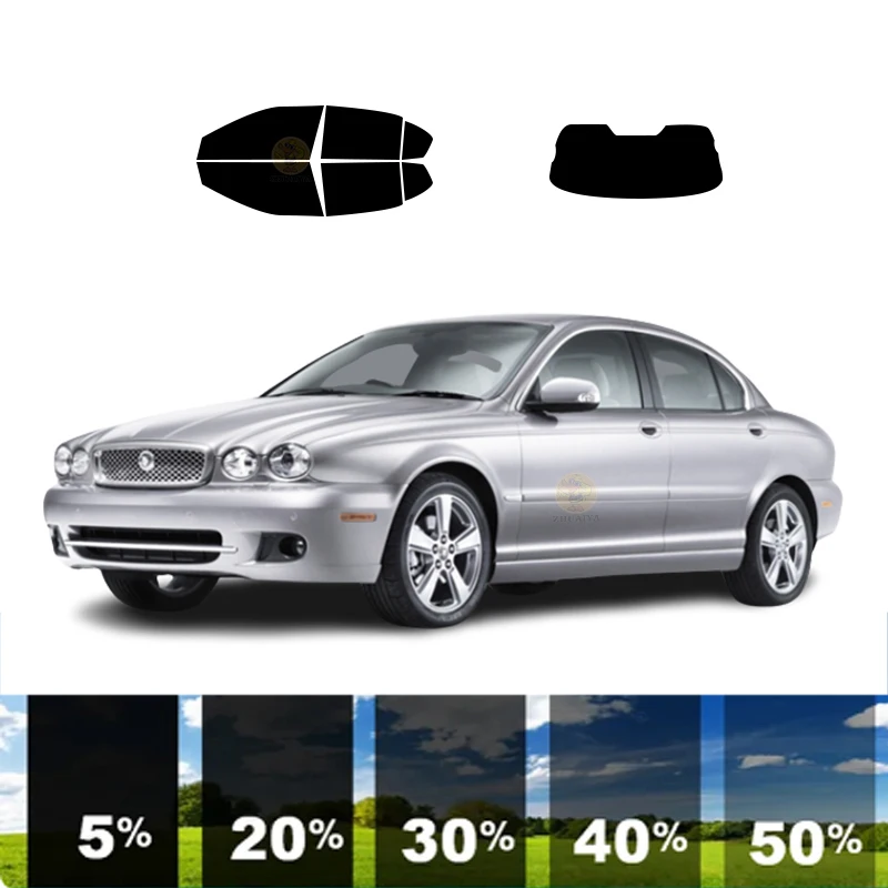 

precut Removable Window Tint Film For Car 100% UVR 5%-35%VLT Heat Insulation Carbon ﻿For JAGUAR X-TYPE 4 DR SEDAN 2002-2008