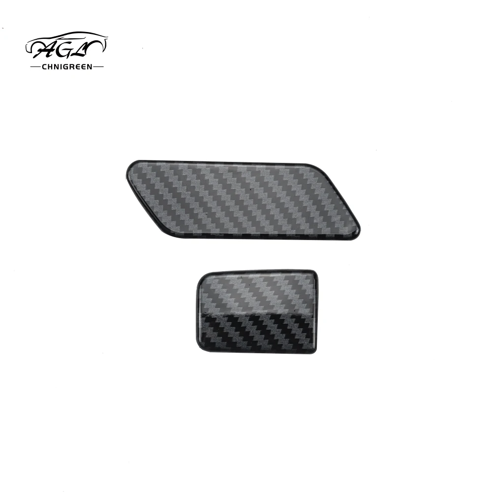 2pcs ABS Carbon Fiber Color Glove Box Handle Cover Trim for Toyota Hilux Revo Rocco Conquest 2015-2020