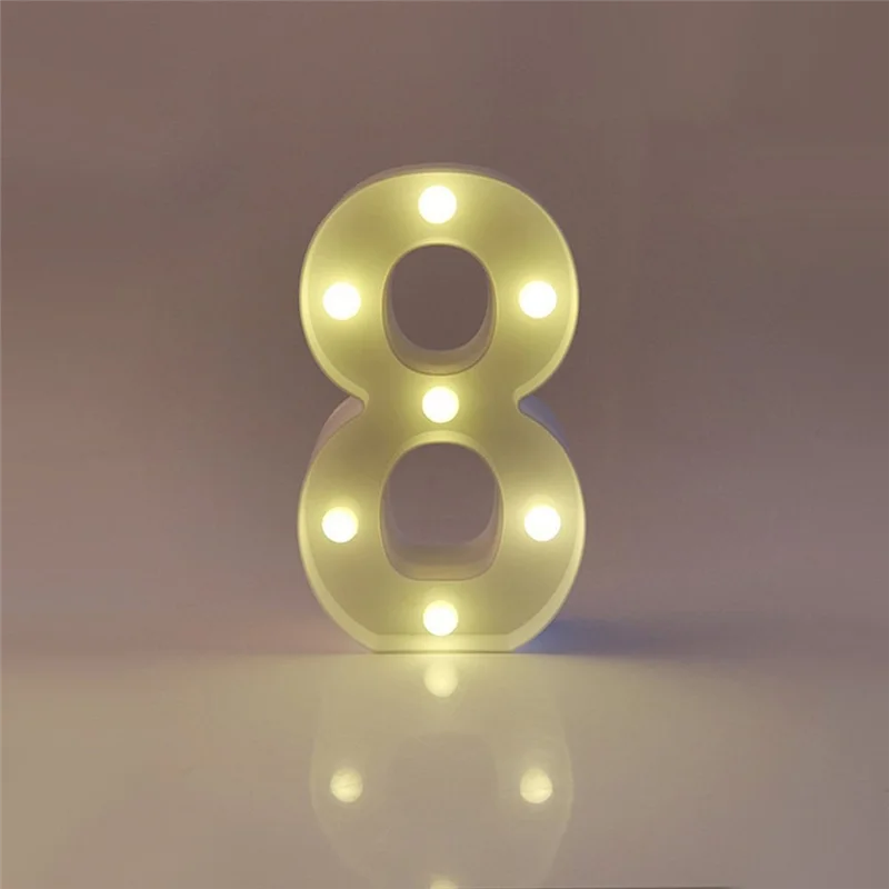 

LICE-Wedding Bar Wall Night Light Decorations RGB Number Light For Boy Girl Gift Birthday Christmas Wedding