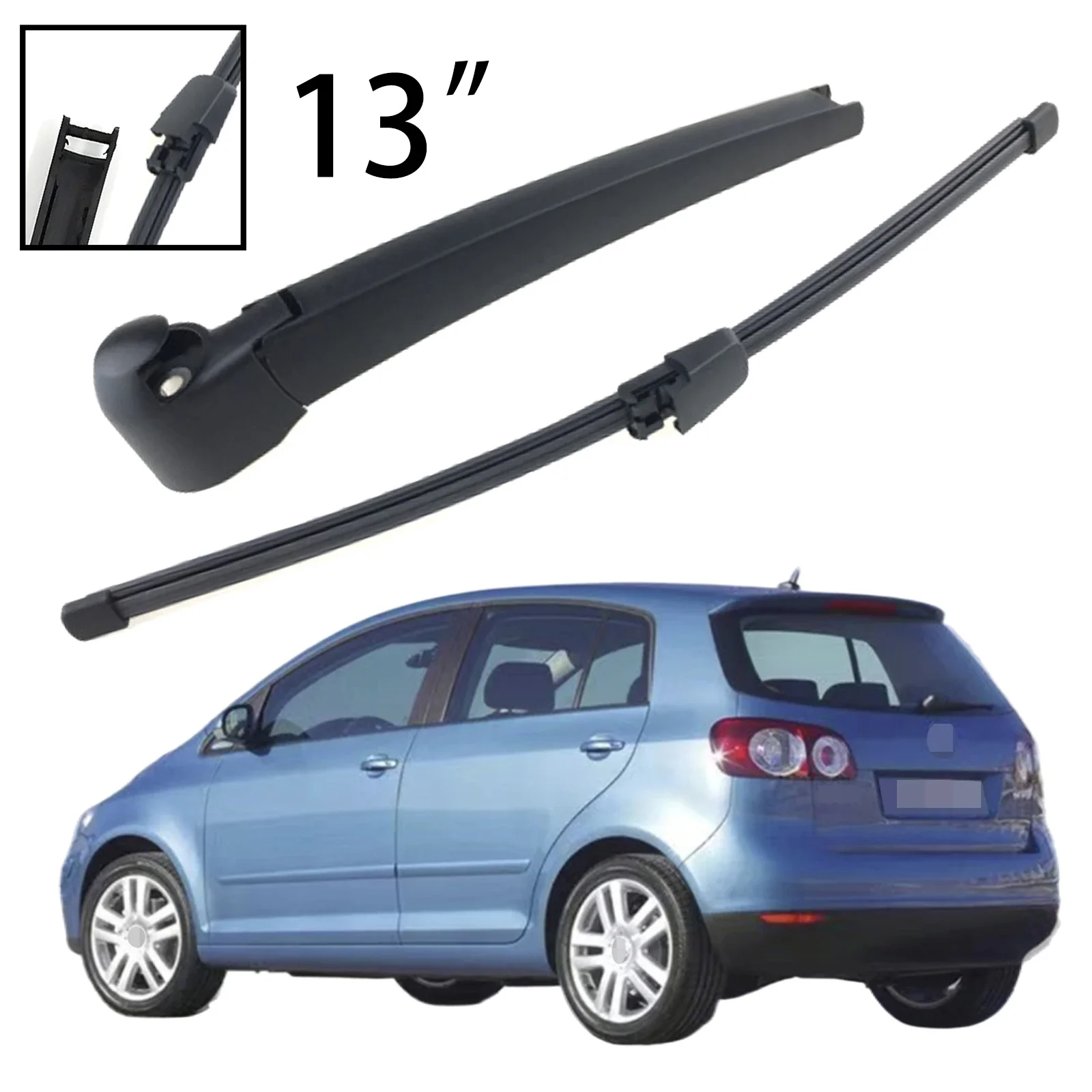 

13" Rear Windshield Windscreen Washer Wiper Arm Blade Set For VW Golf Plus 5M1 2005-2008 Car Accessories Accsesories