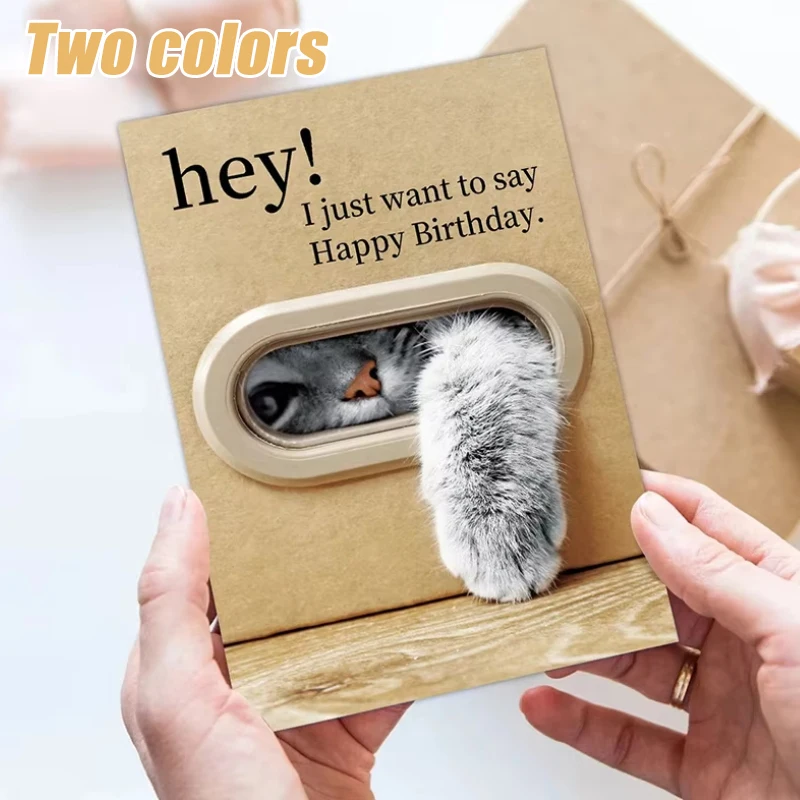 1–40 Sets süße Katzen-Geburtstagskarten, Katzenpfoten-Design, Grußkarte mit Umschlag, Siegelaufkleber, bestes Geschenk für Katzenliebhaber, Familie und Freunde