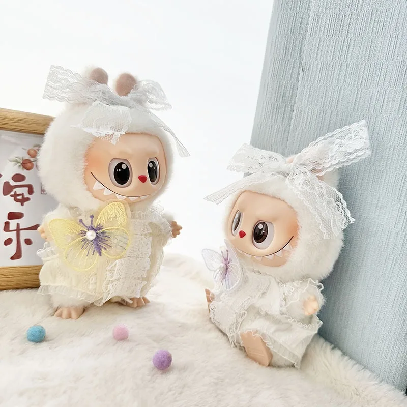 

Кукла в комплект не входит) подходит для 15/17 см Laboo, милый мини-костюм, боди с цветочным принтом в стиле фэнтези и бабочки, аксессуары для сидения и вечеринки