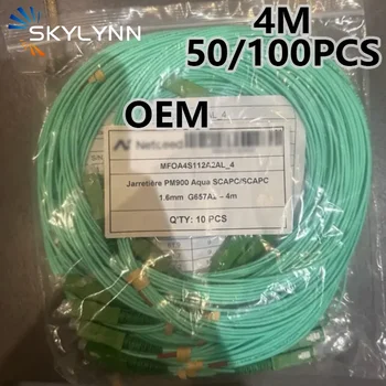 4 เมตรใหม่ PM900 SC/APC-SC/APC โหมดเดี่ยว G657A2 Simplex 1.6 มม.Aqua Fiber Optic Patch Cord LSZH