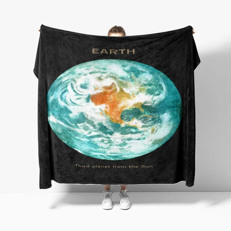 Home decoration plush Sofa blanket Universe and Planets Bedspread on the bed  fluffy soft blankets thick blanket for winte