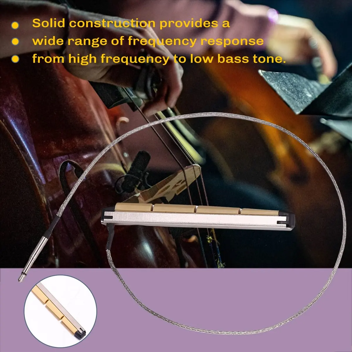 Happy New- Transducer Pickup Piezo Suit for 4-String Acoustic Guitar