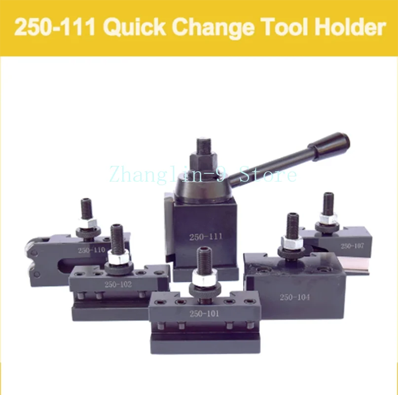 

6Pcs/Set 250-111 Wedge GIB Cuneiform Type Quick Change Toolpost Tool Holder With 6-9" Lathe Swing 250-101/102/104/107/110