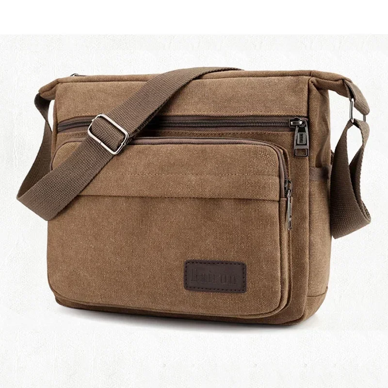 Canvas Crossbody Shoulder Messenger Bag for Men, Casual Multi-function Portable Men Bag, New Fashion