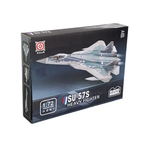 1/72 Russo SU-57S Doppio Motore Stealth Heavy Fighter Jet Modello Creativo Militare Serie Building Blocks Giocattoli Per I Ragazzi Regali