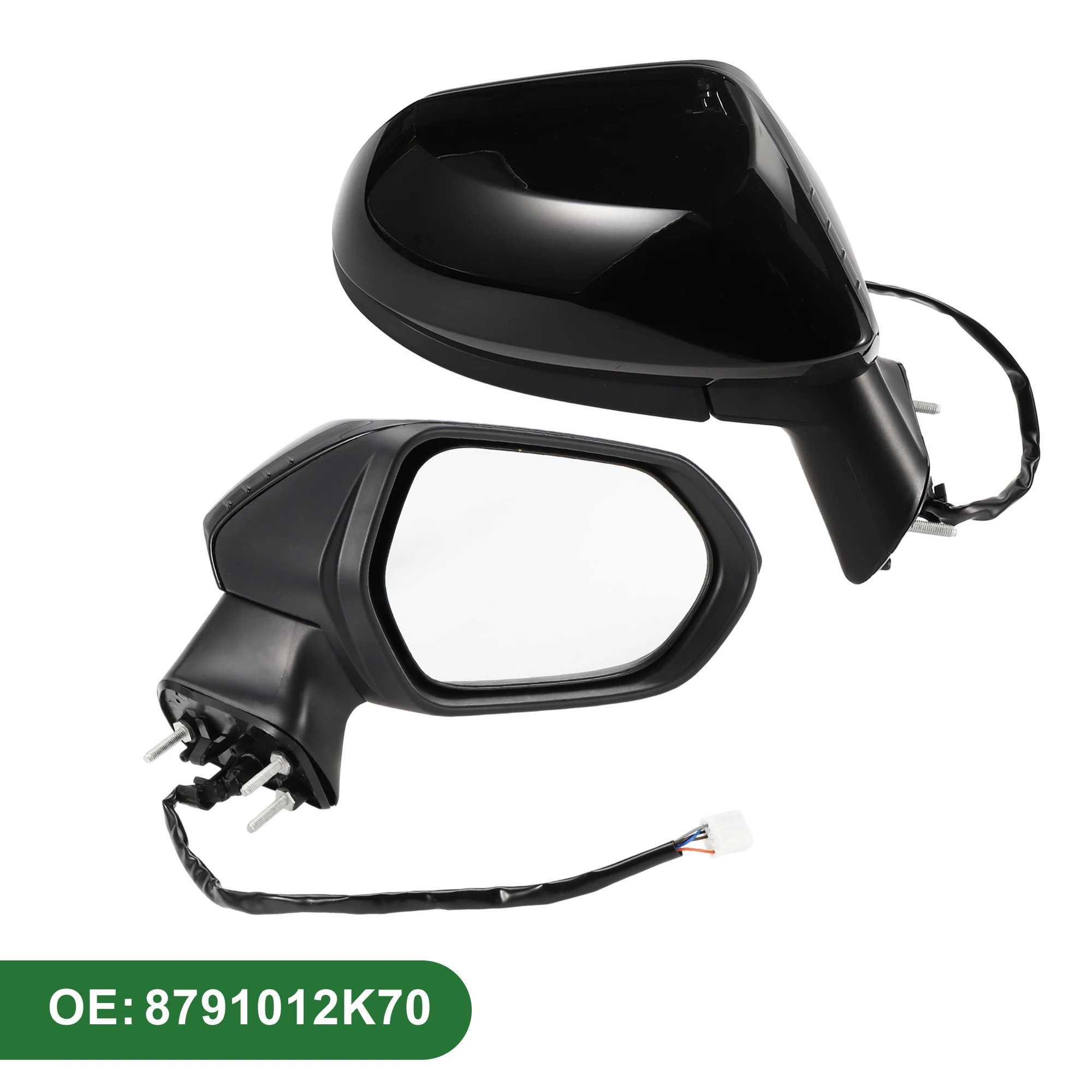 

Uxcell 5-контактный правый боковой дверной зеркало, сменное боковое зеркало в сборе для Toyota Corolla 2020-2022 No 8791012K70, черный